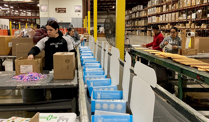 Warehouse Staff Picking Items